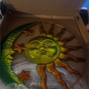 Colorful Sun and Moon Wall Art